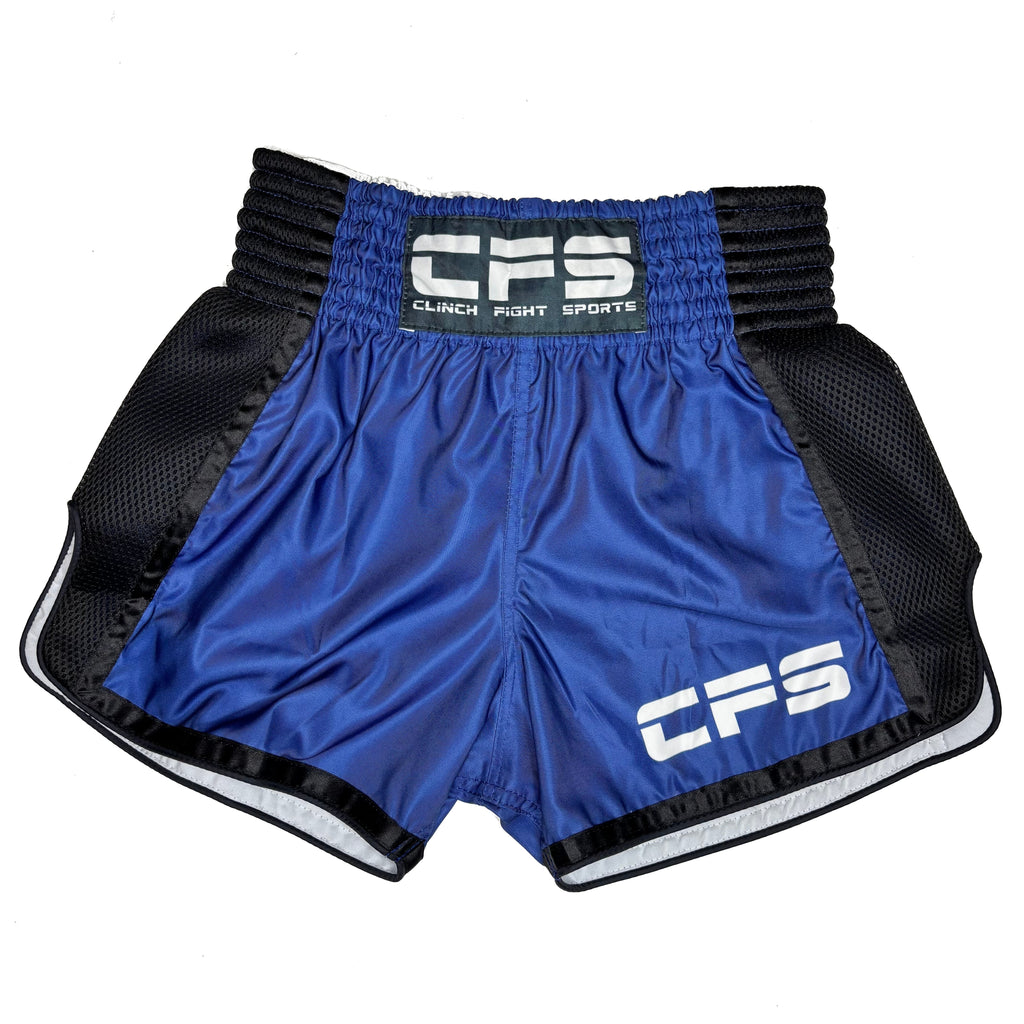 Clinch Fight Sports CFS Muay Thai Kickboxing Shorts Blue