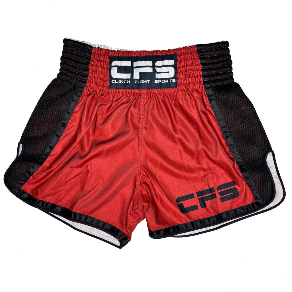 Clinch Fight Sports CFS Muay Thai Kickboxing Shorts Red