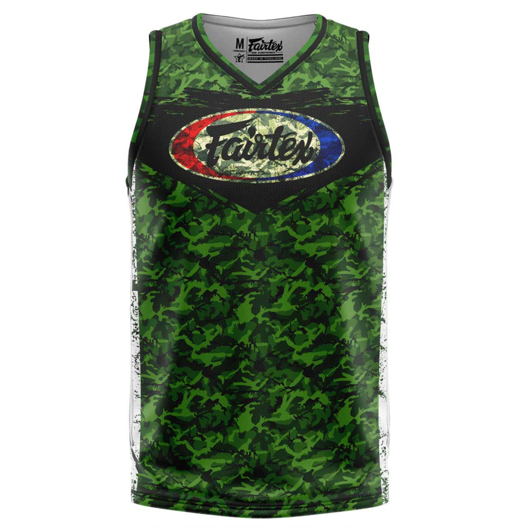 Fairtex JS12 Sleeveless Tank Top Basketball Jersey Shirt Camo