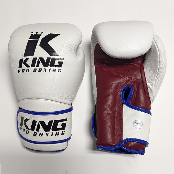 King Pro Boxing Gloves Star 1 TriColour White The Clinch Fight Shop