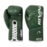 Rival Boxing RFX Guerrero Pro Fight Lace-Up Gloves Green