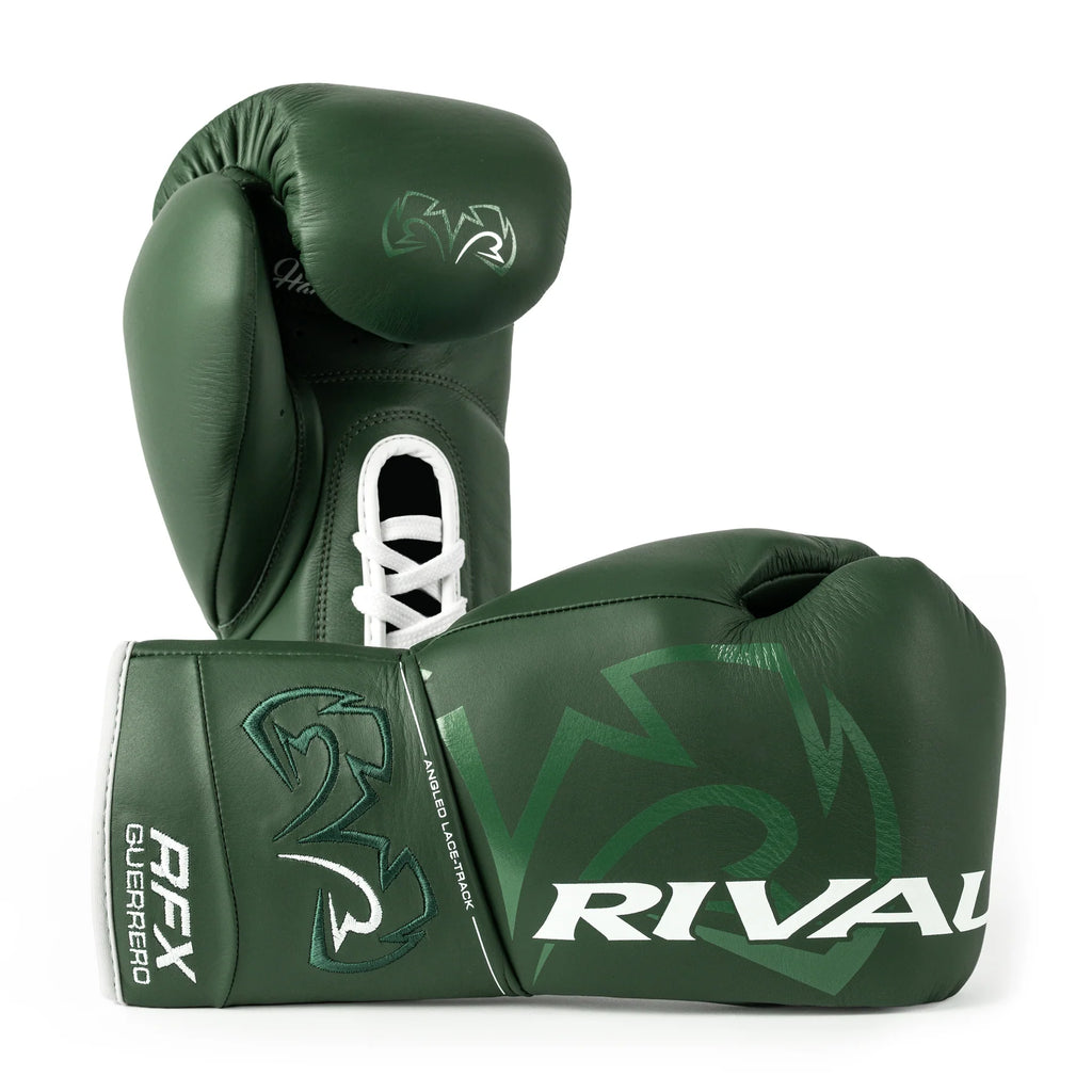 Rival Boxing RFX Guerrero Pro Fight Lace-Up Gloves Green