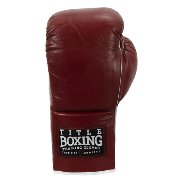 TITLE Boxing Old School Leather Lace Up Sparring Gloves Maroon Canada TITLE Boxing Old School Leather Lace Up Sparring Gloves Maroon Canada