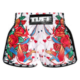 TUFF Kids Muay Thai Shorts Retro Style Rose and Birds