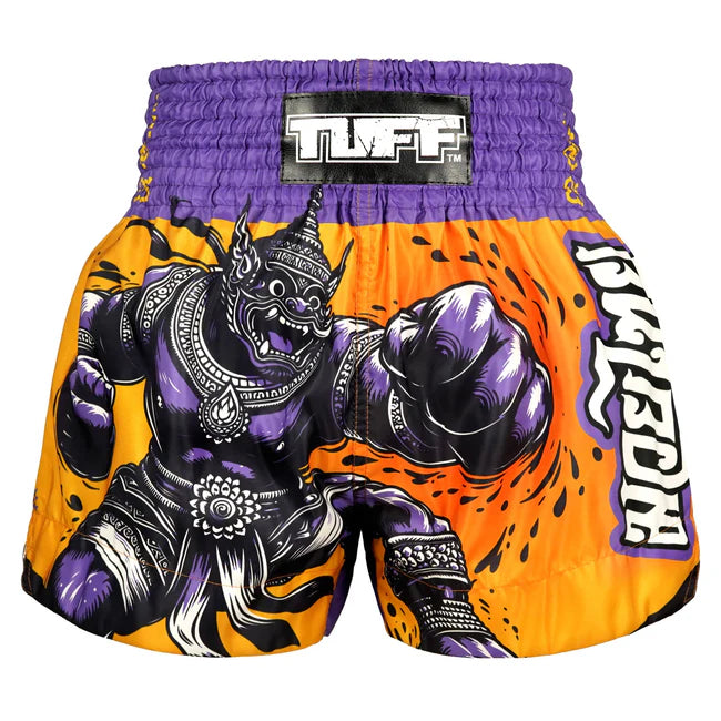 TUFF Muay Thai Shorts Traditional Style The Amethyst King