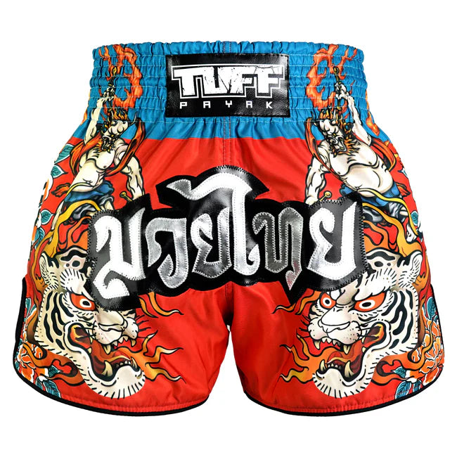 TUFF Muay Thai Shorts High-Cut Retro Style Fuujin the Wind God