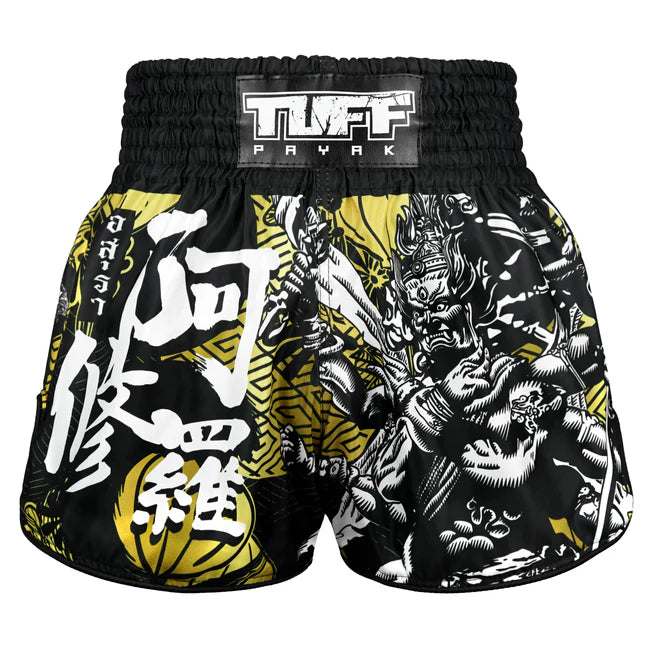 TUFF Muay Thai Shorts High-Cut Retro Style Wrath of the Ashura