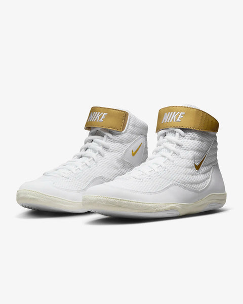 Nike Inflict 3 Wrestling Shoes Boot White Gold Limited Edmonton Canada The Clinch Fight Shop