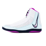 Nike Inflict 4 Wrestling Shoes Boot White/Violet/Baby Blue