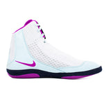 Nike Inflict 4 Wrestling Shoes Boot White/Violet/Baby Blue