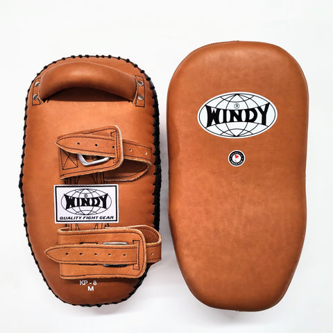 Windy Sport Curved Leather Thai Kick Pads KP-8 Buckle