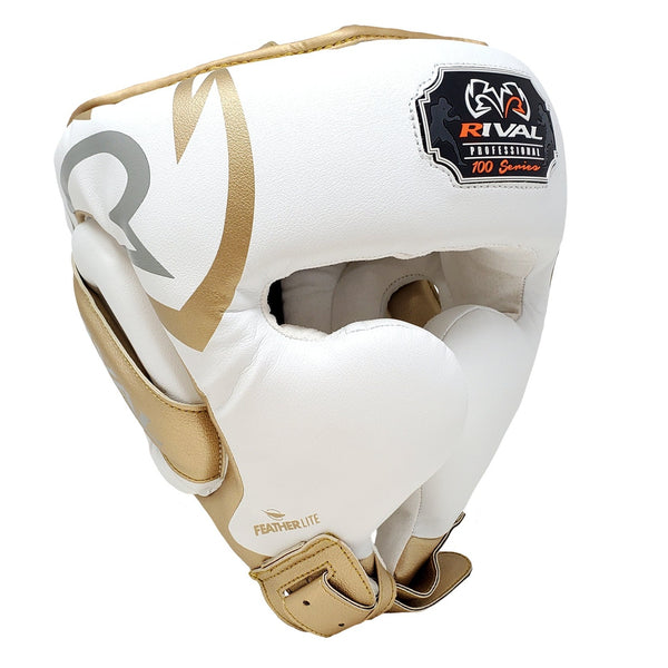 Rival Boxing RHG100 Professional Headgear White/Gold Head