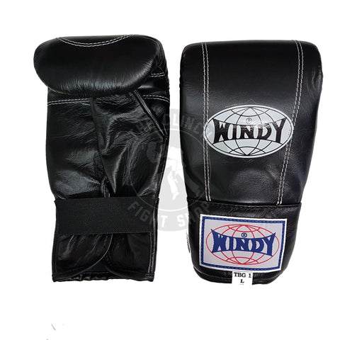 Windy Sport Muay Thai Style Bag Boxing Gloves TBG-1 Black