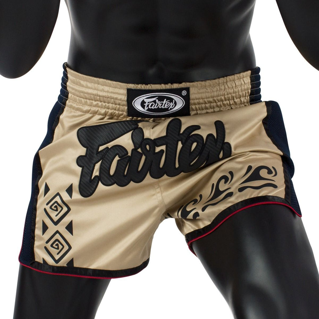 Fairtex Muay Thai Shorts canada BS1713 Tribal Tan/Blue