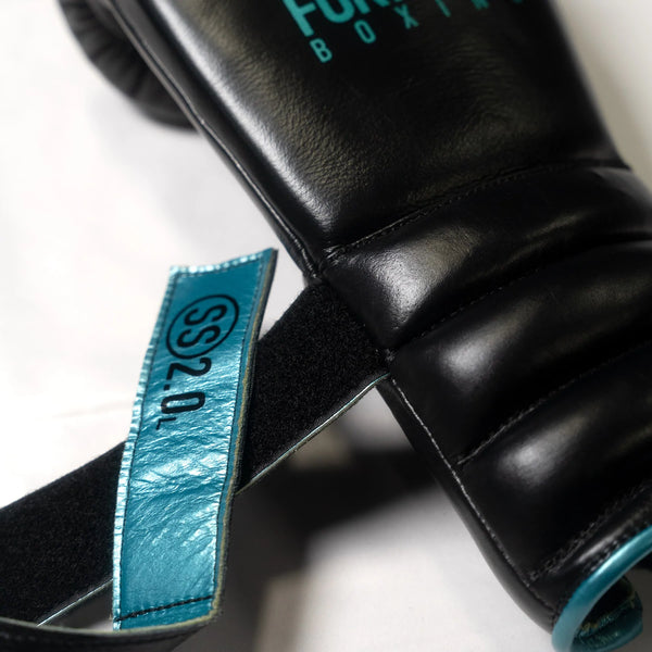 Fortress Boxing SS2.0 LaceUp Boxing Gloves Black/Teal Edmonton Canada