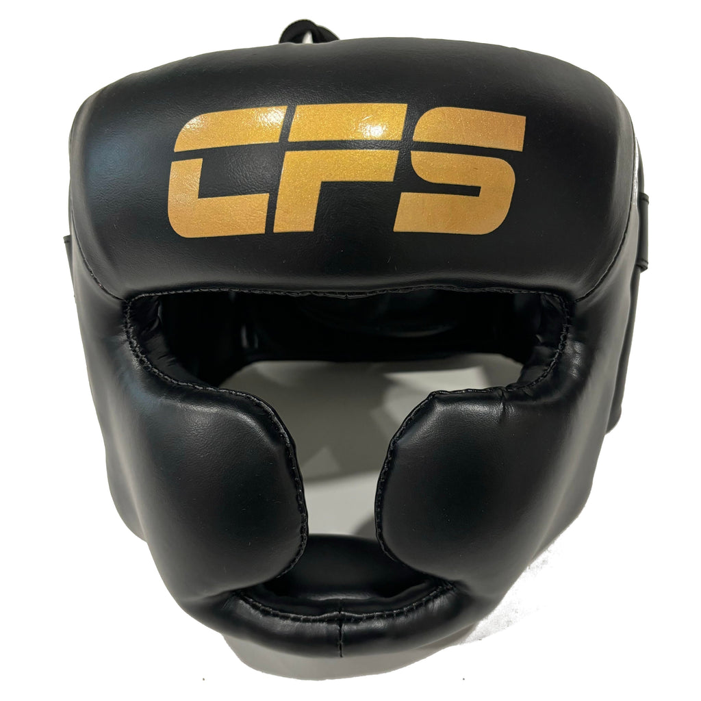 Clinch Fight Sports CFS Muay Thai Kids Youth Boxing Headgear Black/Gold