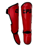 Clinch Fight Sports CFS Muay Thai Kids Youth Shin Guards Red