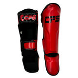 Clinch Fight Sports CFS Muay Thai Kids Youth Shin Guards Red