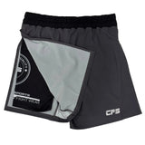 Clinch Fight Shorts CFS 2 in 1 Combo Long Cut MMA canada Shorts Grey