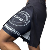 Clinch Fight Shorts CFS 2 in 1 Combo Long MMA Shorts Canada Black