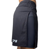 Clinch Fight Shorts CFS 2 in 1 Combo Long MMA Shorts Canada Black
