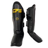 Clinch Fight Sports CFS Kids Muay Thai SHIN GUARDS black