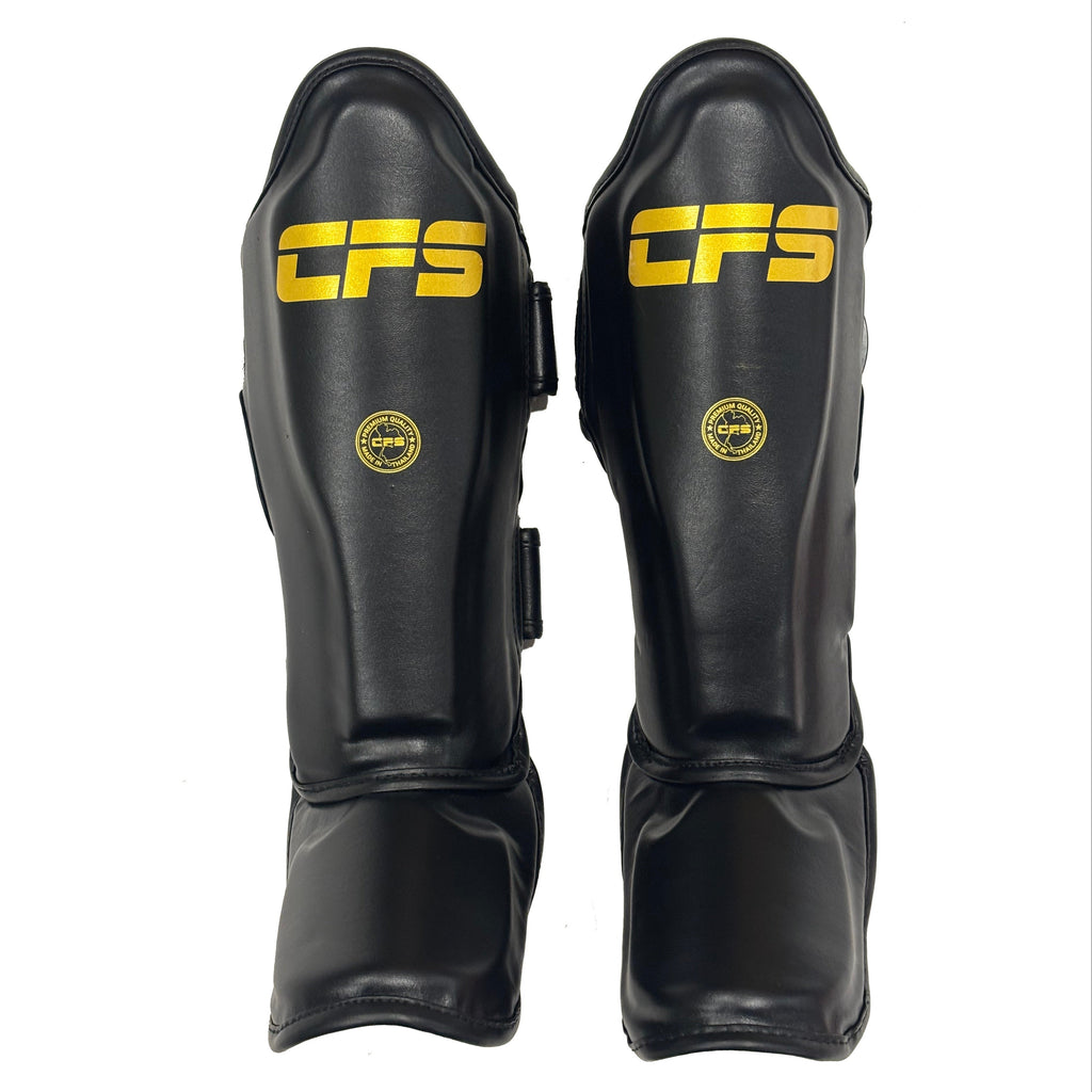 Clinch Fight Sports CFS Kids Muay Thai SHIN GUARDS black