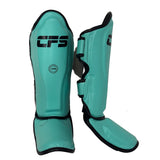 Clinch Fight Sports CFS Muay Thai Kids Youth Shin Guards Mint Green