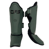 Clinch Fight Sports CFS Kids Muay Thai SHIN GUARDS olive