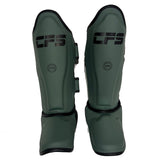 Clinch Fight Sports CFS Kids Muay Thai SHIN GUARDS olive