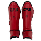 Clinch Fight Sports CFS Kids Muay Thai SHIN GUARDS red