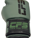 Clinch Fight Sports CFS Kids Muay Thai boxing gloves olive green