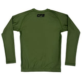 Clinch Fight Sports CFS Kids Youth Long Sleeve Rash Guard Olive Green