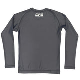 Clinch Fight Sports CFS Kids Youth Long Sleeve Rash Guard Grey