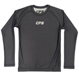 Clinch Fight Sports CFS Kids Youth Long Sleeve Rash Guard Grey