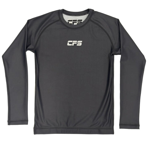 Clinch Fight Sports CFS Kids Youth Long Sleeve Rash Guard Grey