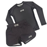 Clinch Fight Sports CFS Kids Youth Long Sleeve Rash Guard Grey