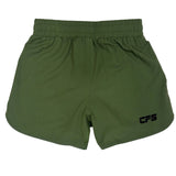 Clinch Fight Sports CFS Youth Kids MMA Grappling BJJ Fight Shorts Olive Green
