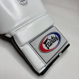 Fairtex BGL3 Lace Up Boxing Gloves White/Black