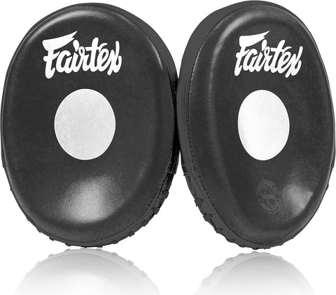 Fairtex FMV15 Curved Boxing Focus Mitts Punch Pads Black/White