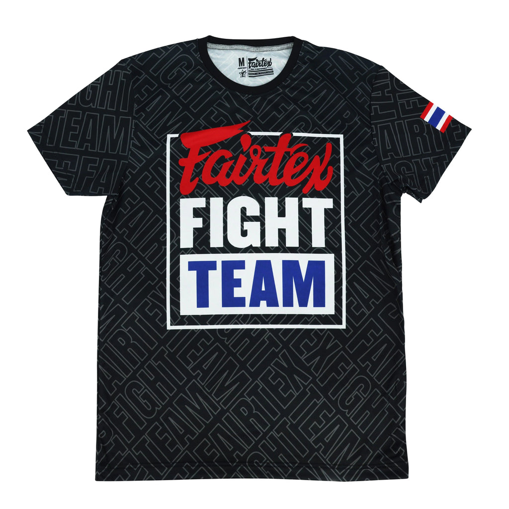 Fairtex Fight Team Dry-Fit Training T-Shirt Black/Blue