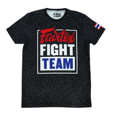 Fairtex Fight Team Dry-Fit Training T-Shirt Black/Blue
