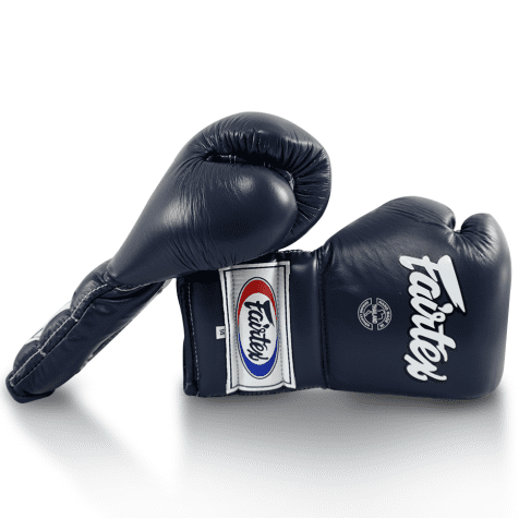 Fairtex BGL7 Pro Training Mexican Boxing Gloves Lace-Up Blue