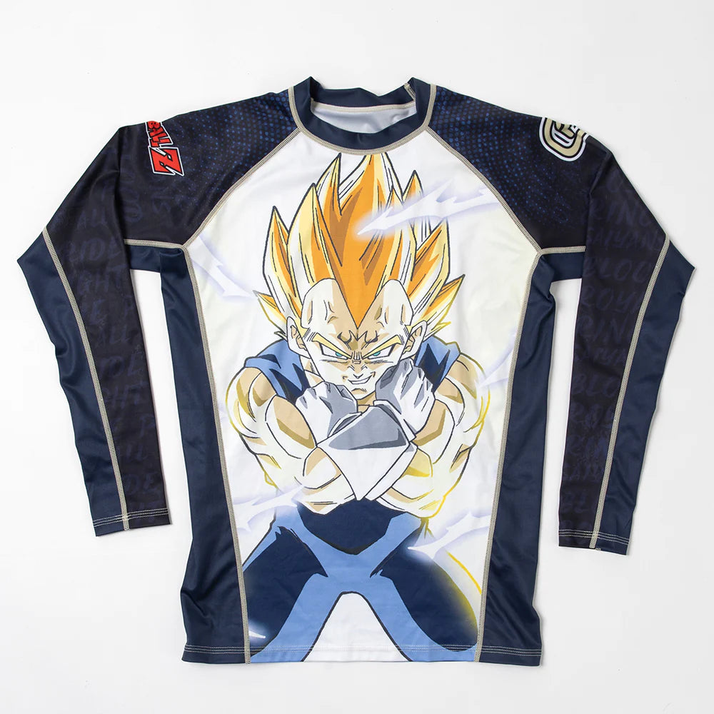 Fusion Fight Gear Dragon Ball Z Vegeta Kids Rash Guard Rashguard