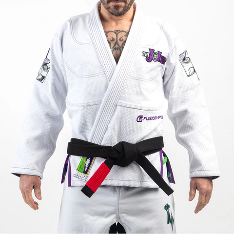 Fusion Fight Gear Batman Return of The Joker BJJ Jiu Jitsu Gi White