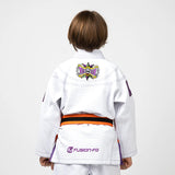 Fusion Fight Gear Batman Return of The Joker Kids BJJ Jiu Jitsu Gi White