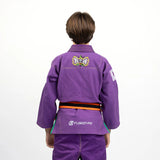 Fusion Fight Gear Batman Return of The Joker Kids BJJ Jiu Jitsu Gi Purple
