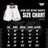 TUFF Muay Thai Shorts High-Cut Retro Style Den of the Brave