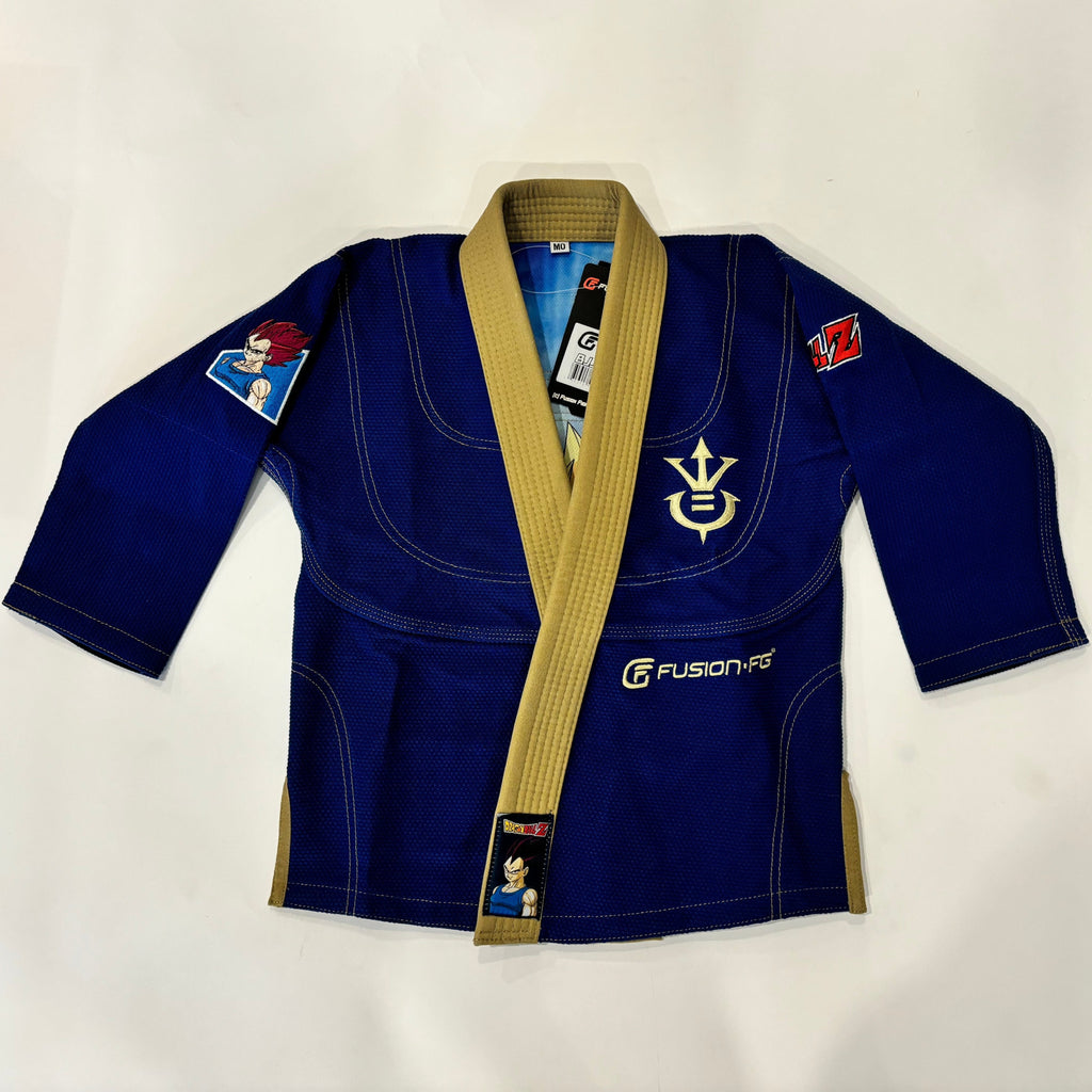 Fusion Fight Gear Kids Dragon Ball Z Vegeta BJJ Gi Limited Edition Blue