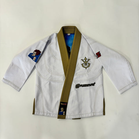 Fusion Fight Gear Kids Dragon Ball Z Vegeta BJJ Gi Limited Edition White